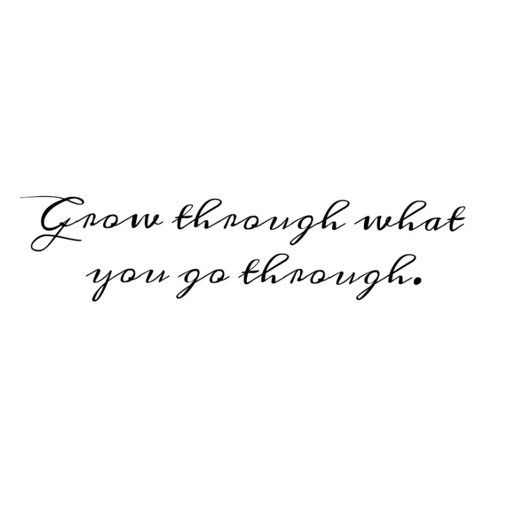Grow through what you go through.